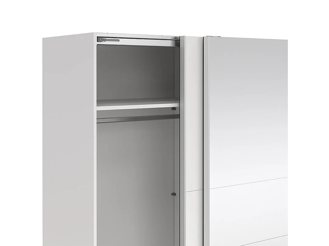 Como armoire coulissante 2 portes 180x200cm blanc.