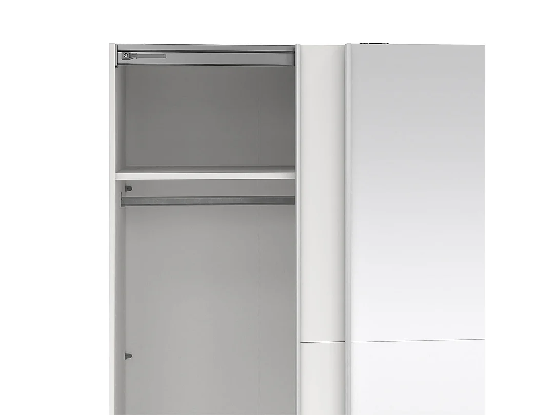 Como armoire coulissante 2 portes 180x200cm blanc.