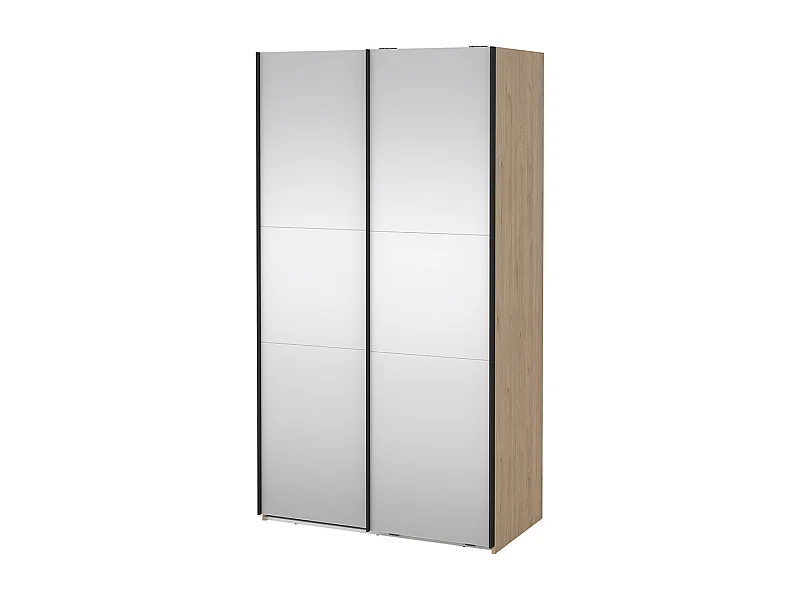 Como Schiebetürenschrank 2 Türen mit Spiegel 120x220cm Eiche Dekor.