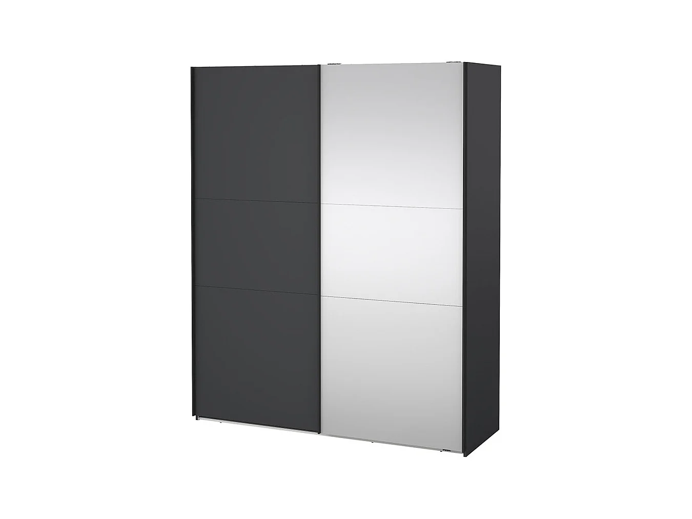 Como armoire coulissante 2 portes 180x220cm gris mat.