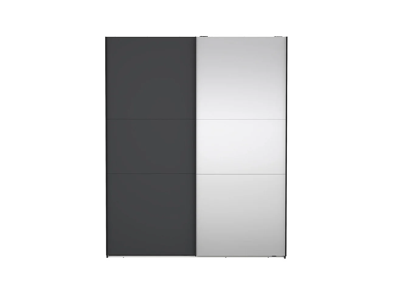 Como armoire coulissante 2 portes 180x220cm gris mat.