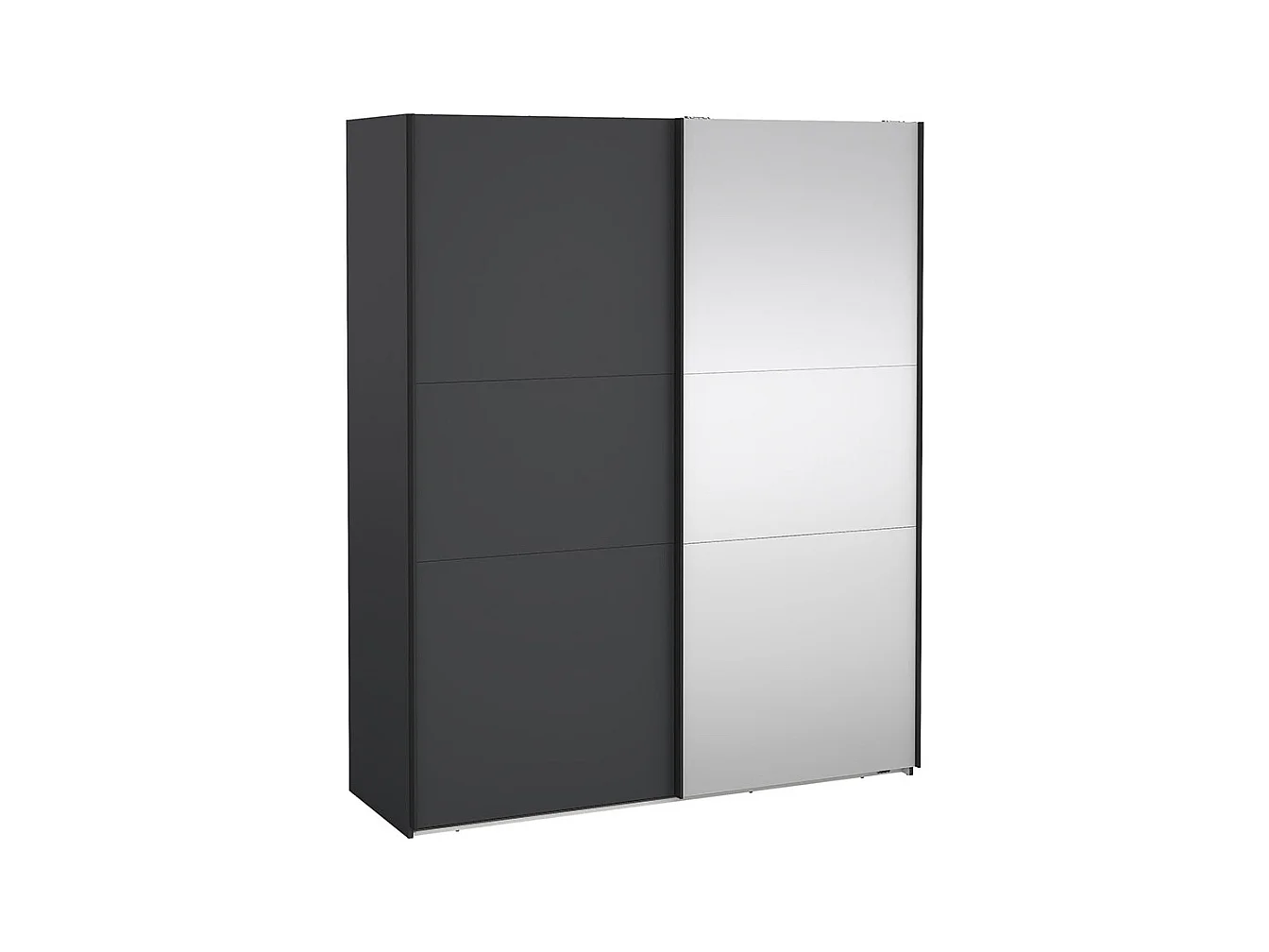 Como armoire coulissante 2 portes 180x220cm gris mat.