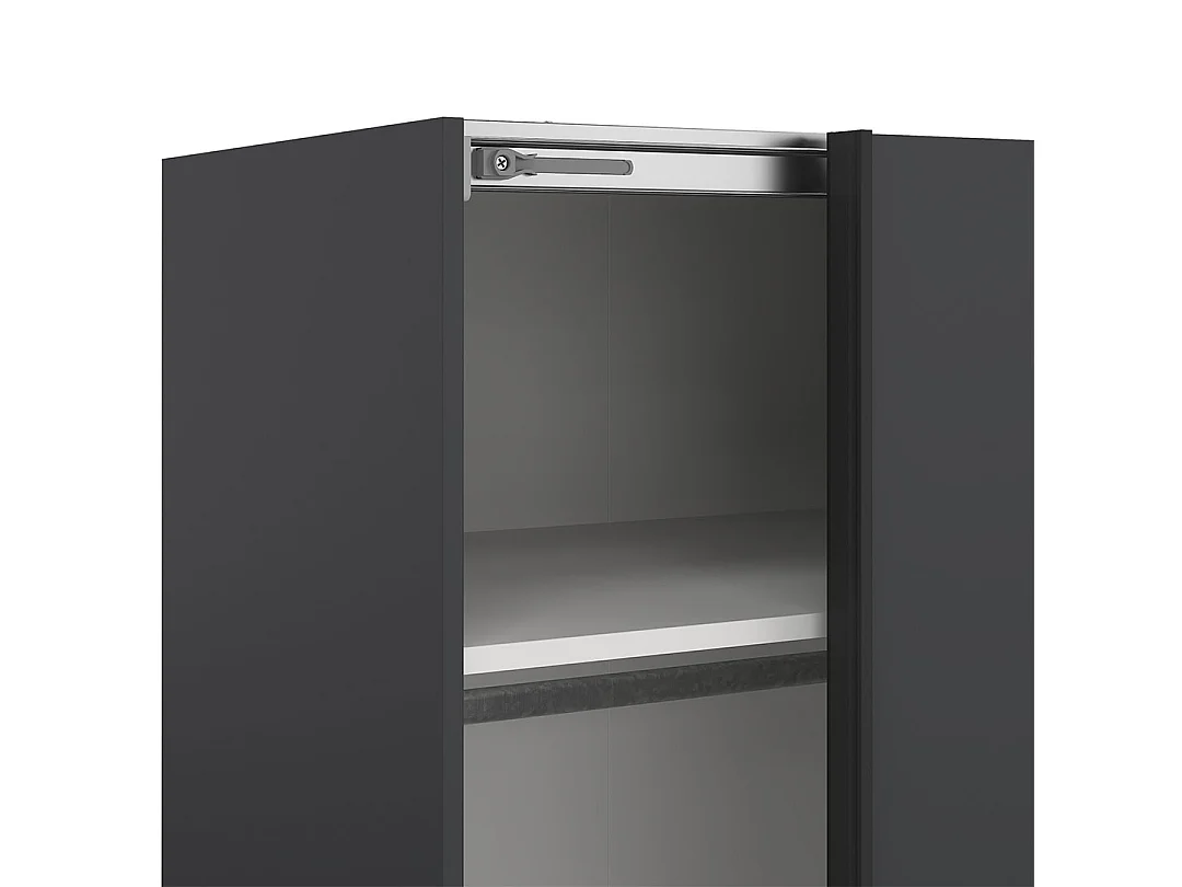 Como armoire coulissante 2 portes 180x220cm gris mat.