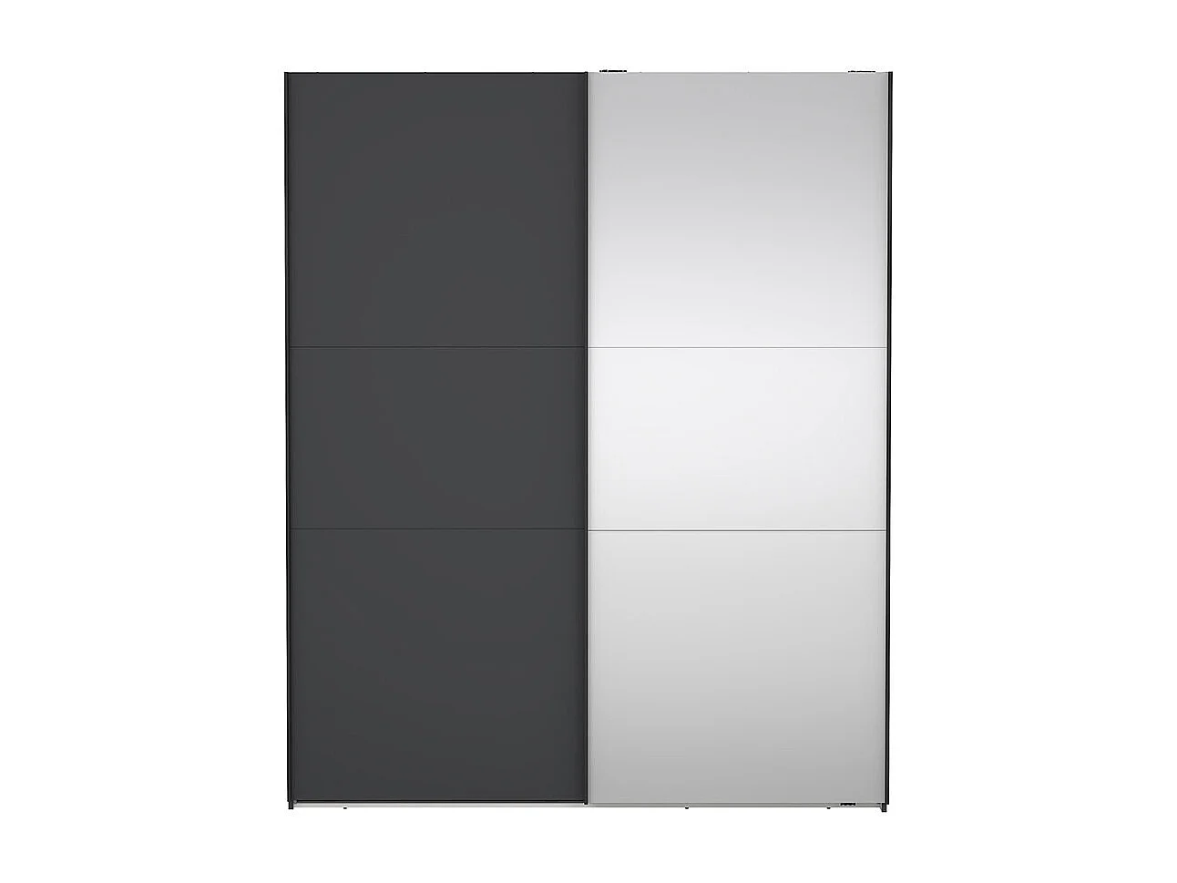 Como Schiebetürenschrank 2 Türen 180x220cm matt grau.