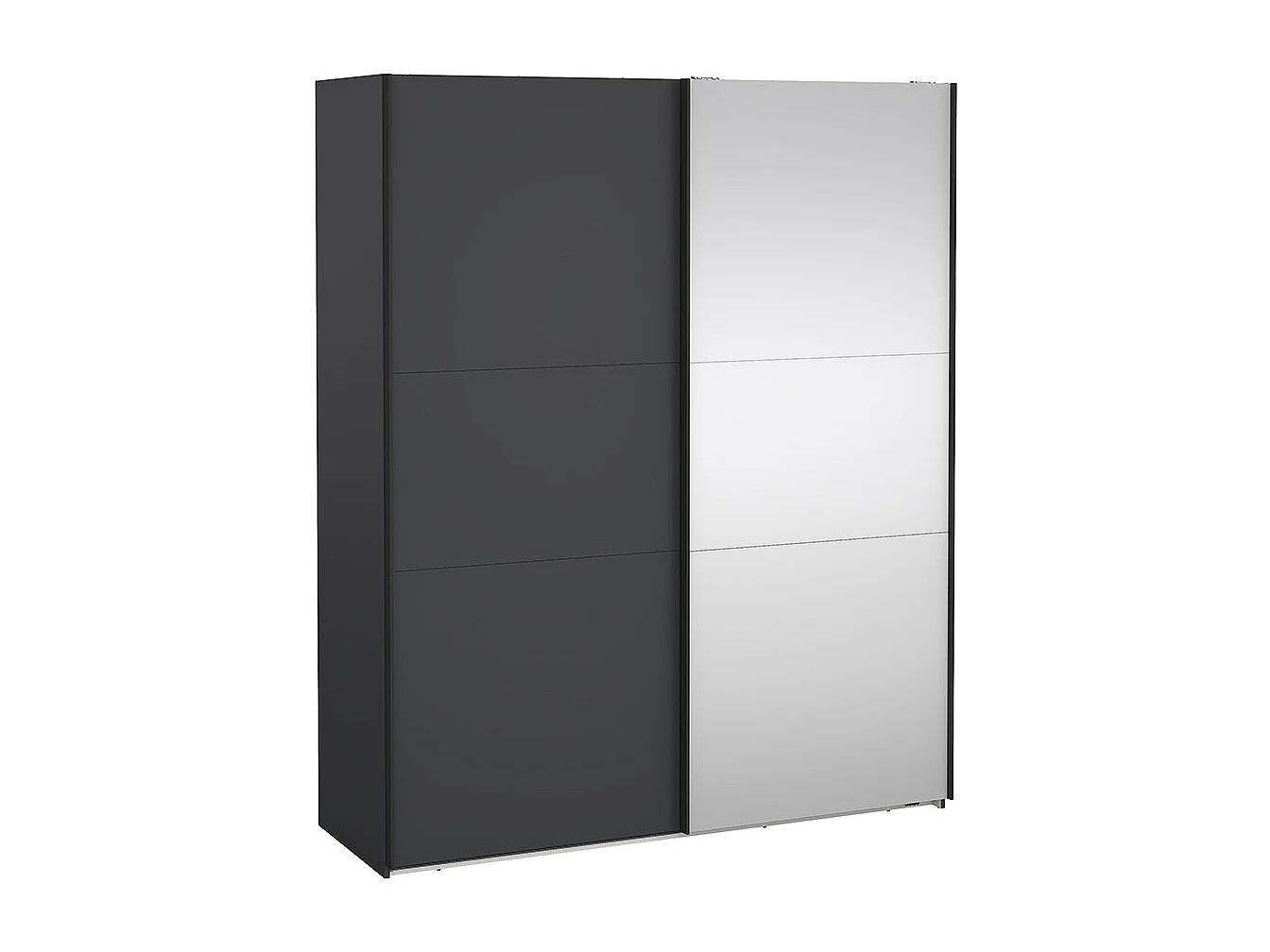 Como Schiebetürenschrank 2 Türen 180x220cm matt grau.