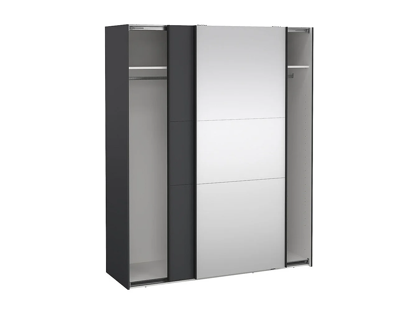 Como Schiebetürenschrank 2 Türen 180x220cm matt grau.