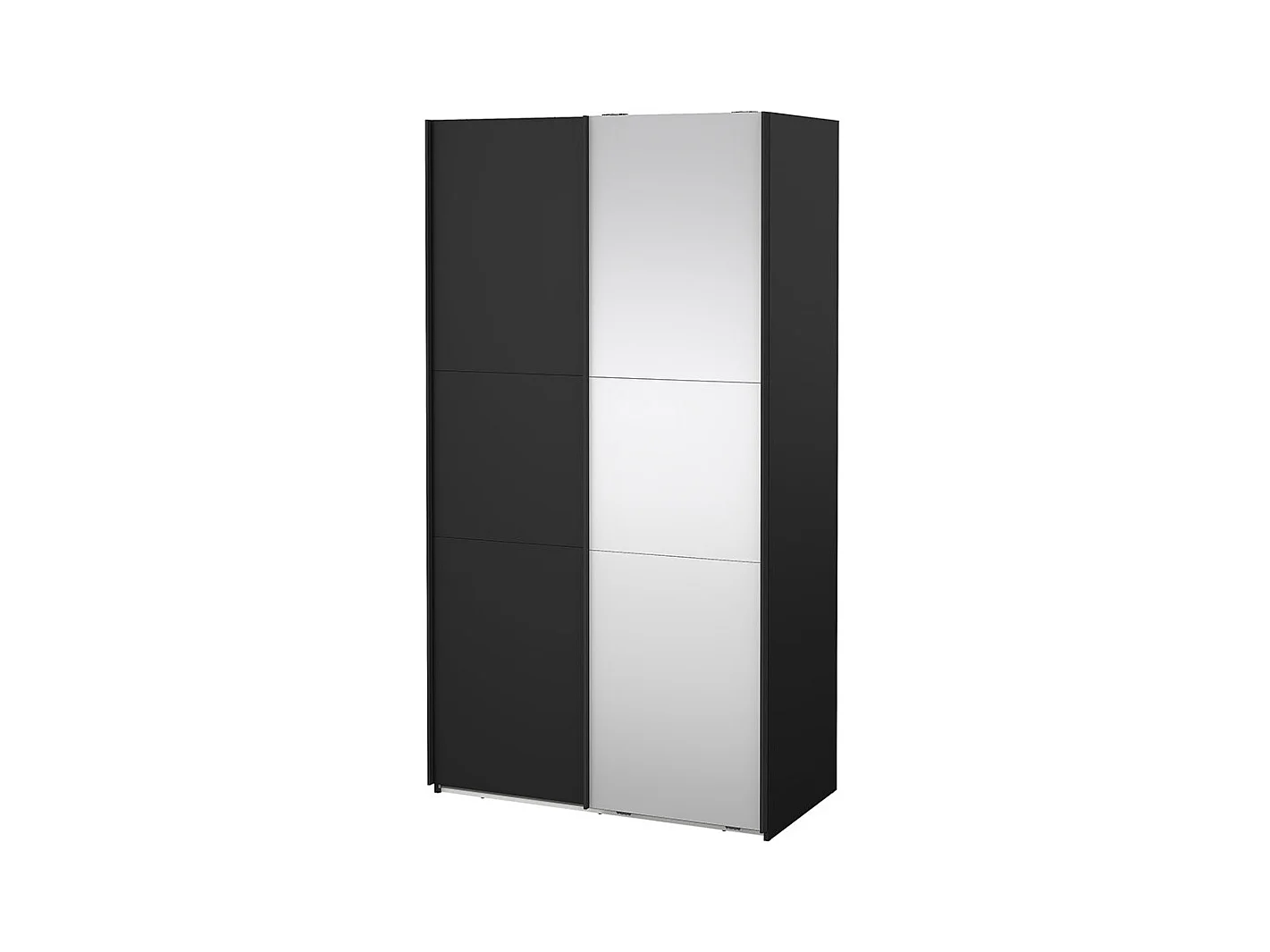 Como armoire coulissante 2 portes 120x220cm noir mat.