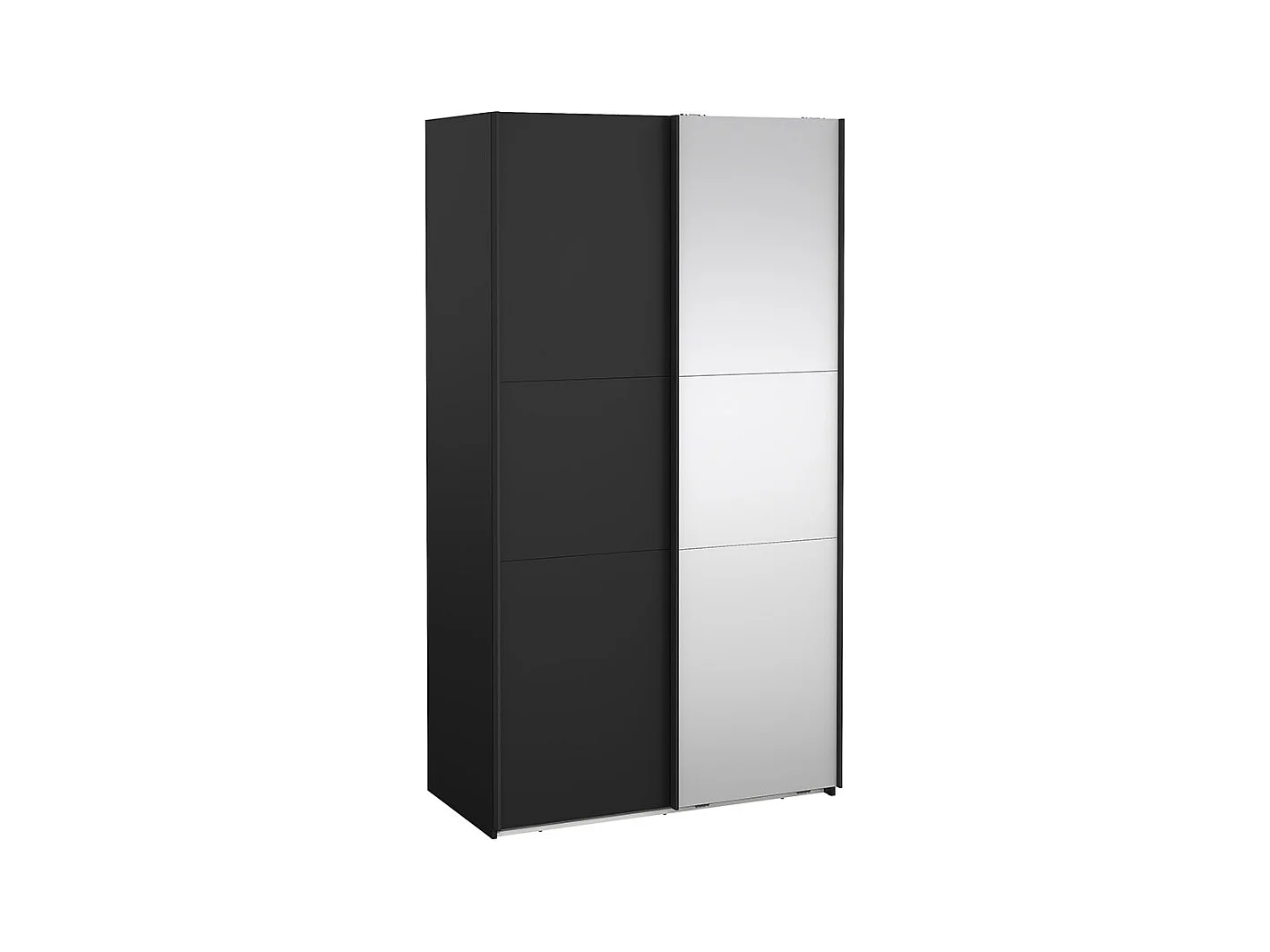 Como armoire coulissante 2 portes 120x220cm noir mat.