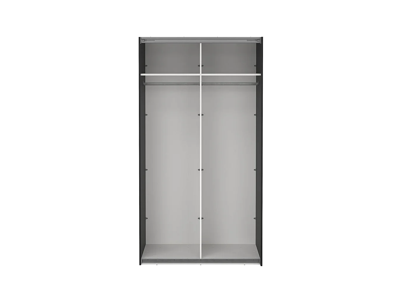 Como armoire coulissante 2 portes 120x220cm noir mat.