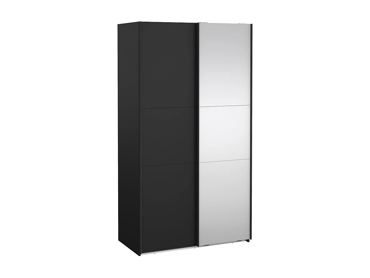 Como Schiebetürenschrank 2 Türen 120x220cm matt schwarz.