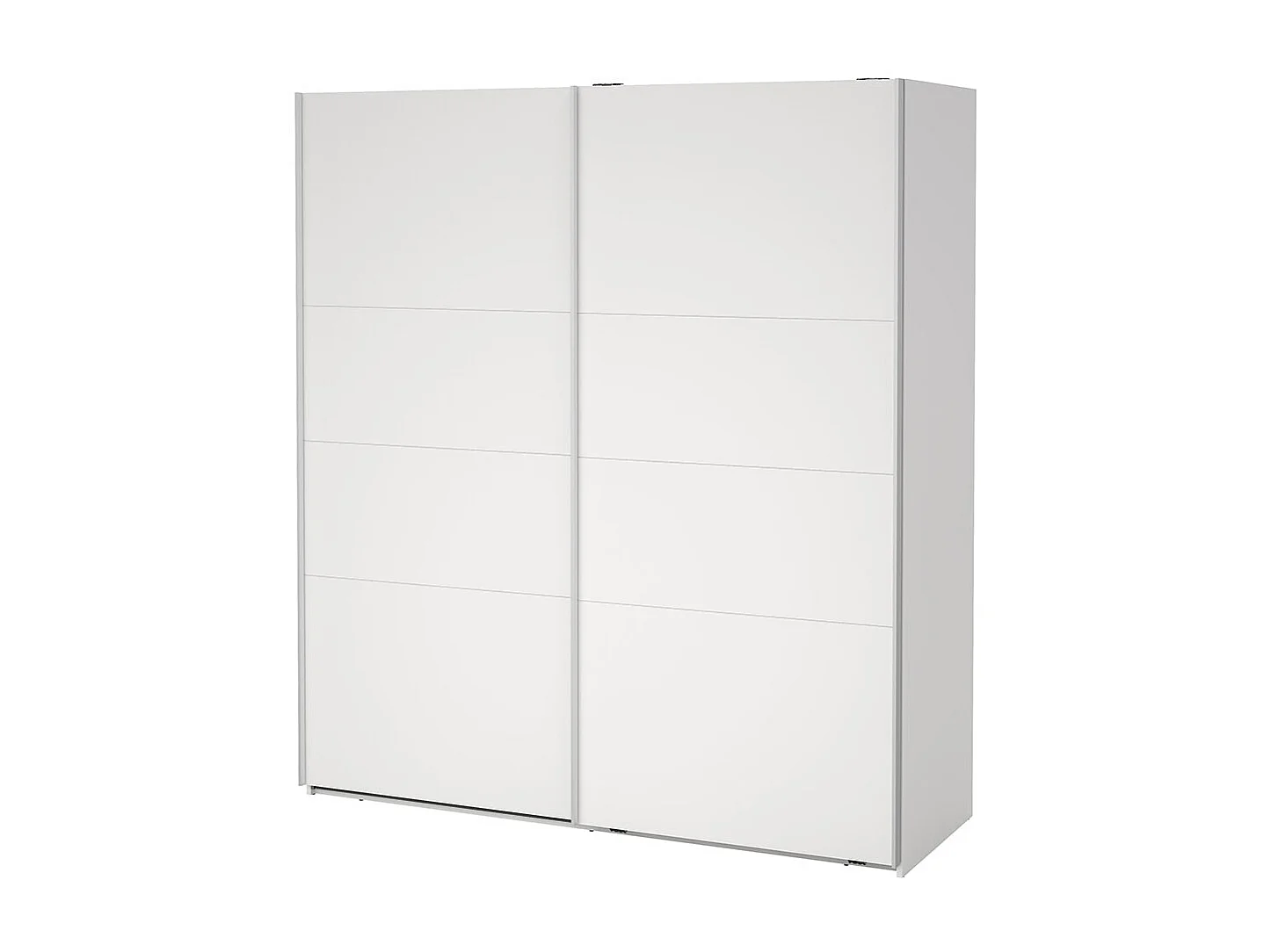 Catania Kleiderschrank 201x179x67cm, 2 Schiebetüren weiß.