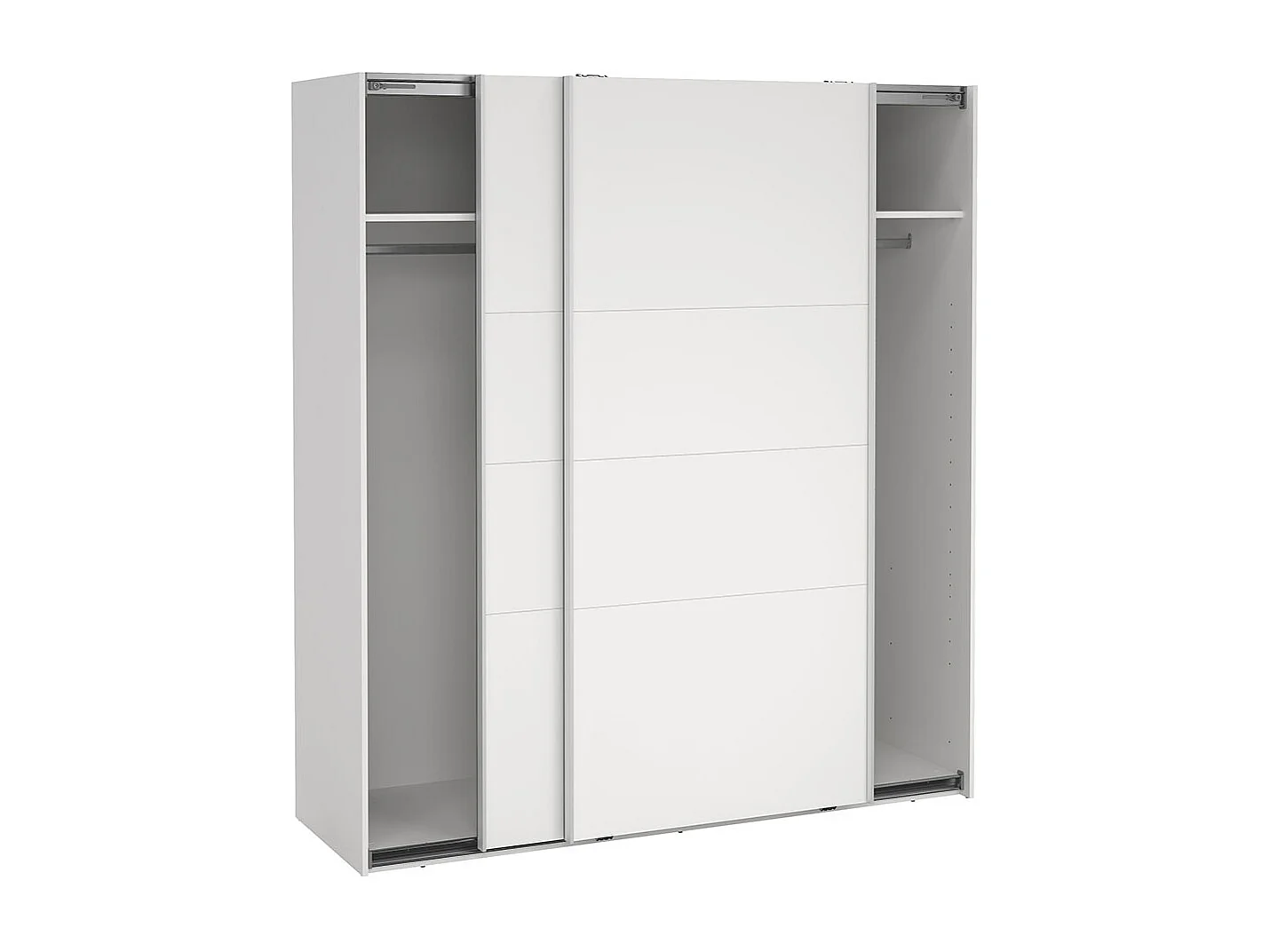 Catania Kleiderschrank 201x179x67cm, 2 Schiebetüren weiß.