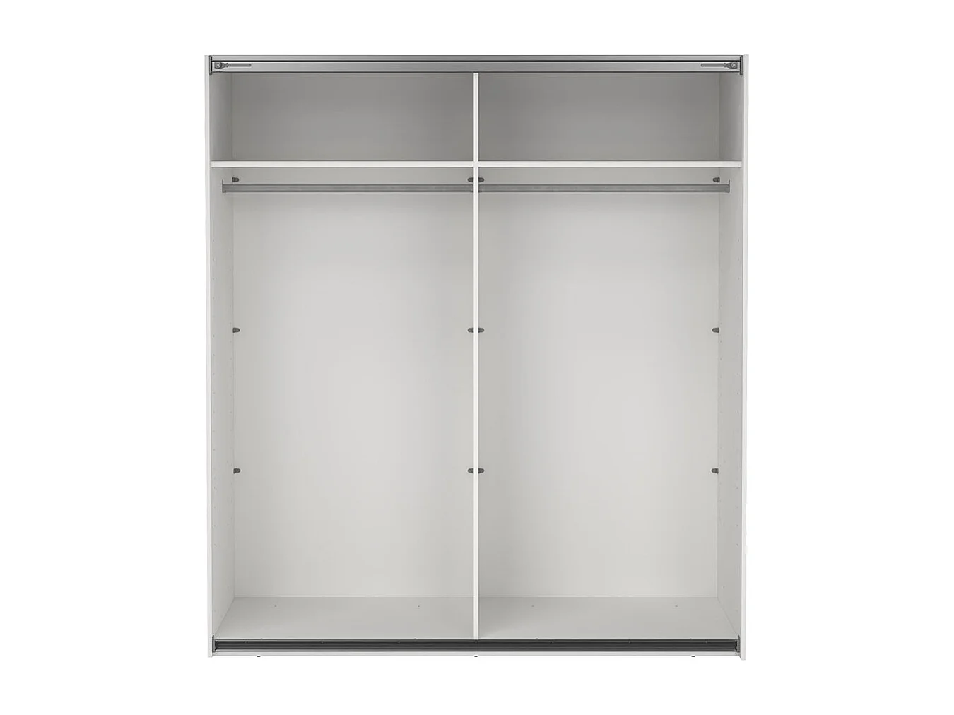 Catania Kleiderschrank 201x179x67cm, 2 Schiebetüren weiß.