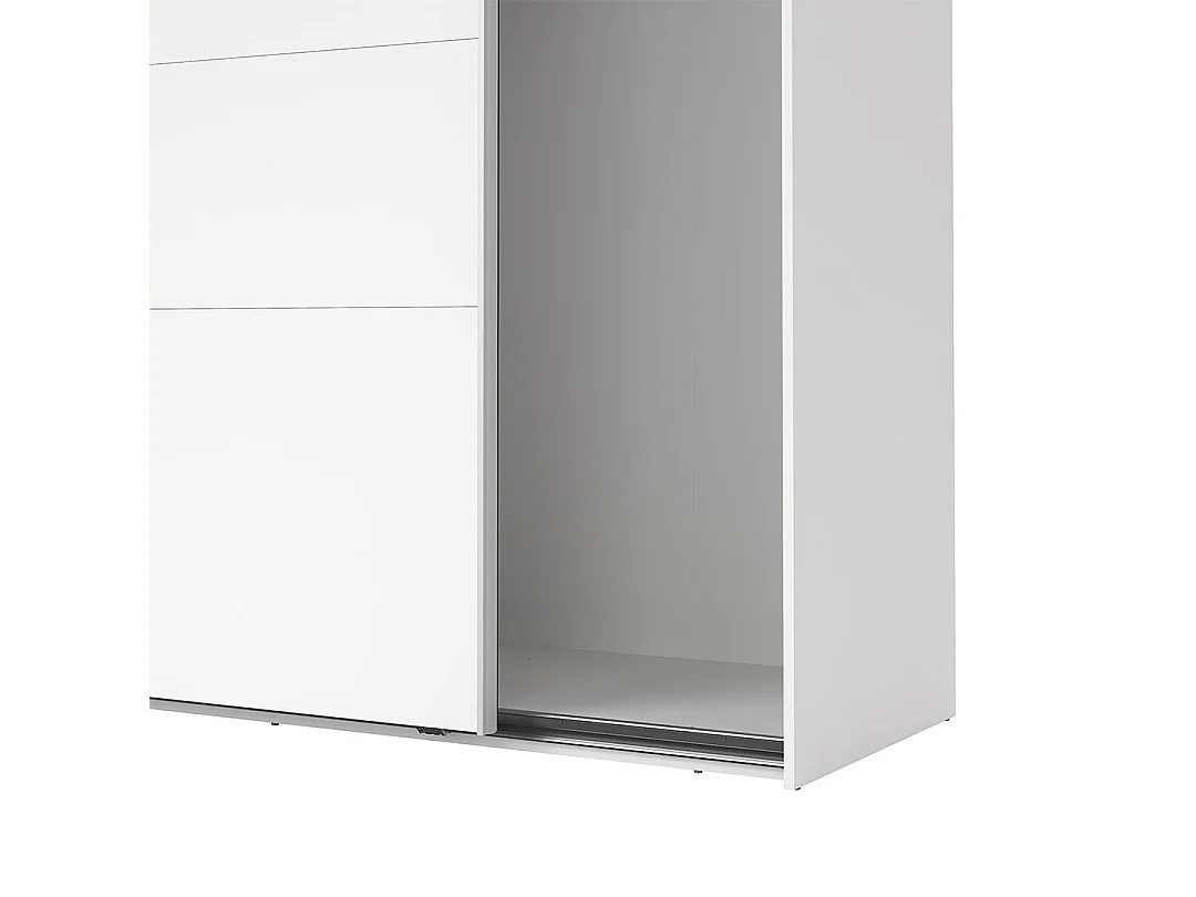 Catania Kleiderschrank 201x179x67cm, 2 Schiebetüren weiß.