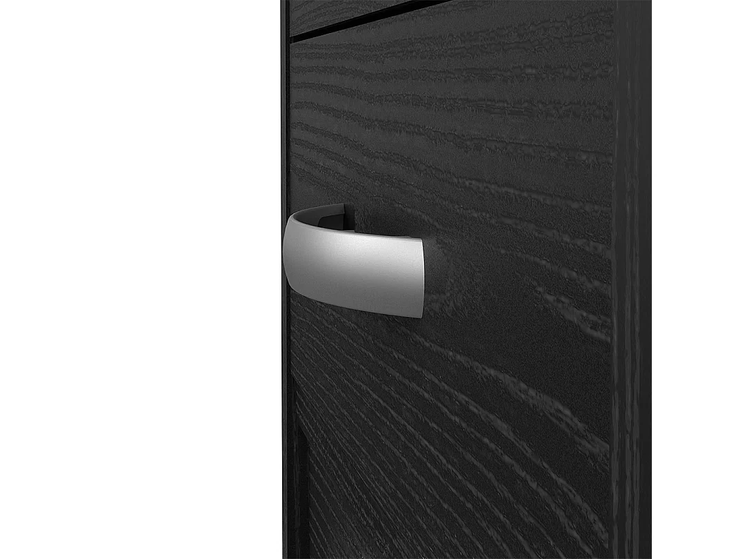 FunctionPlus Schreibtisch 5 Schubladen, 1 Ablage schwarze Asche-Dekor.