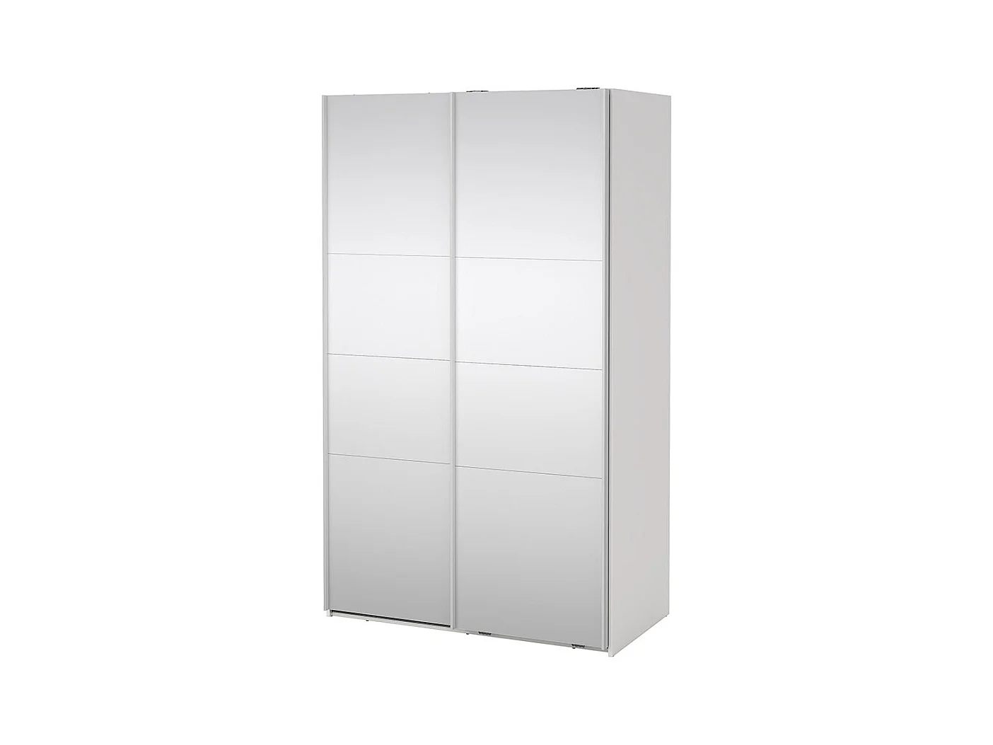 Catania schuifdeurkast 2 deuren met spiegel 120x200cm wit.