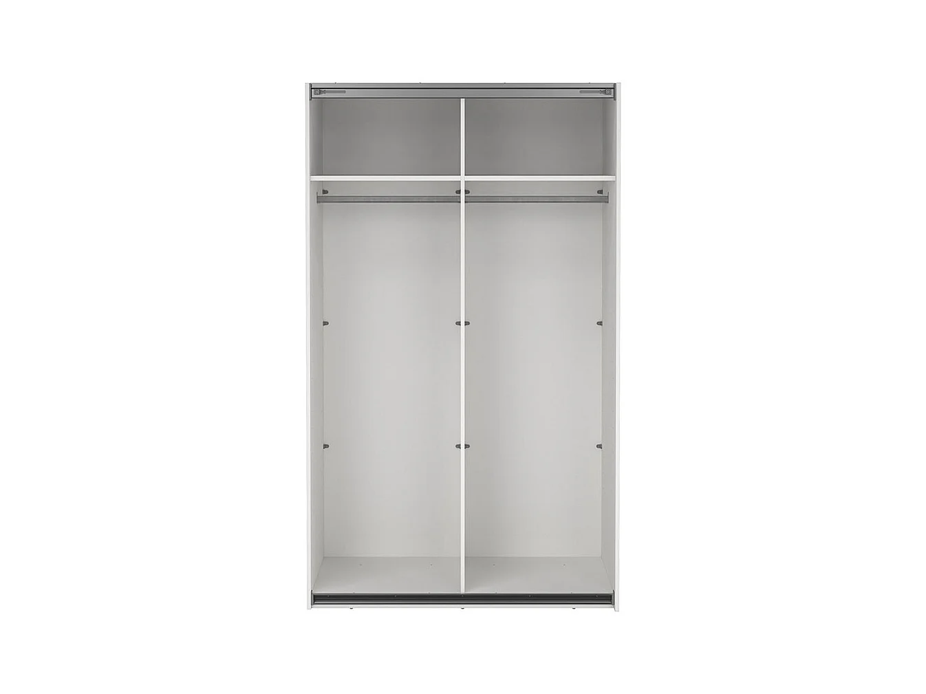 Catania schuifdeurkast 2 deuren met spiegel 120x200cm wit.