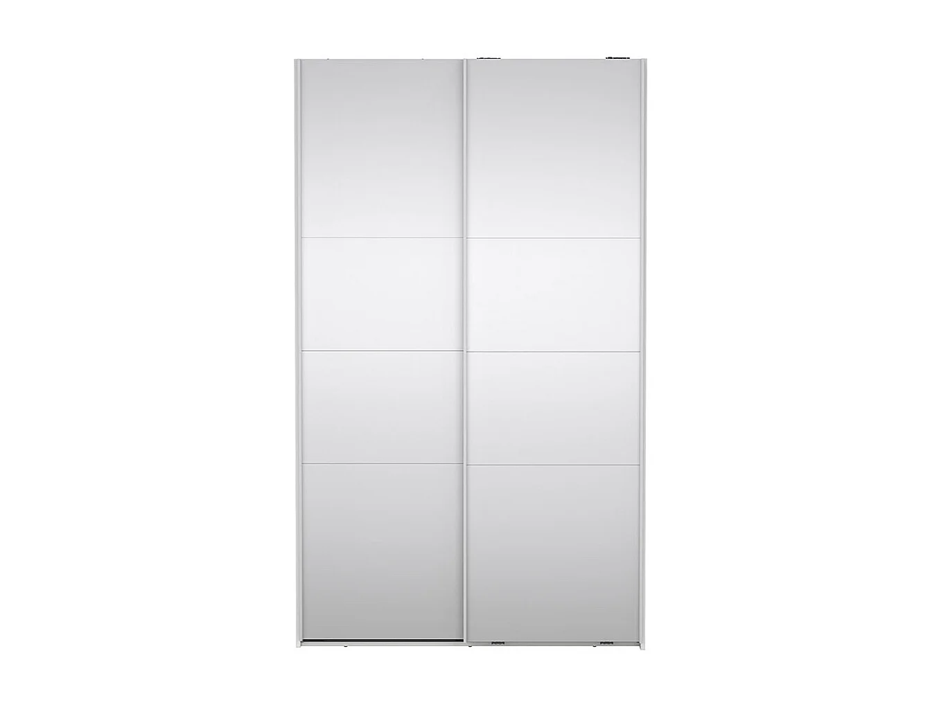 Catania schuifdeurkast 2 deuren met spiegel 120x200cm wit.