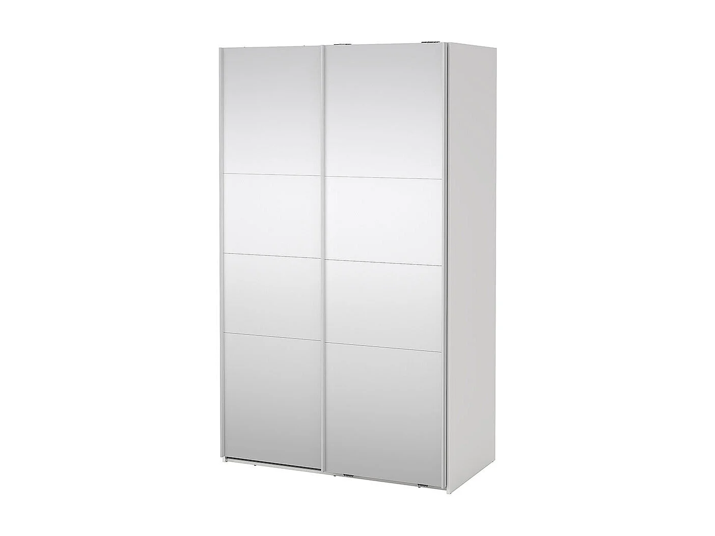 Catania schuifdeurkast 2 deuren met spiegel 120x200cm wit.