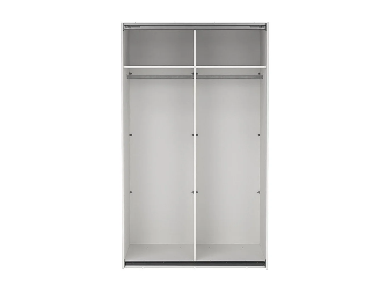 Catania schuifdeurkast 2 deuren met spiegel 120x200cm wit.