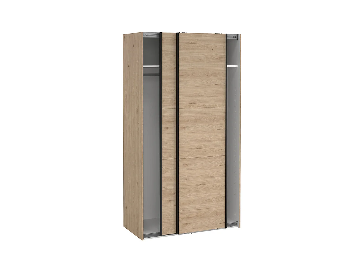 Como schuifdeurkast 2 deuren 120x220cm eikdecor.