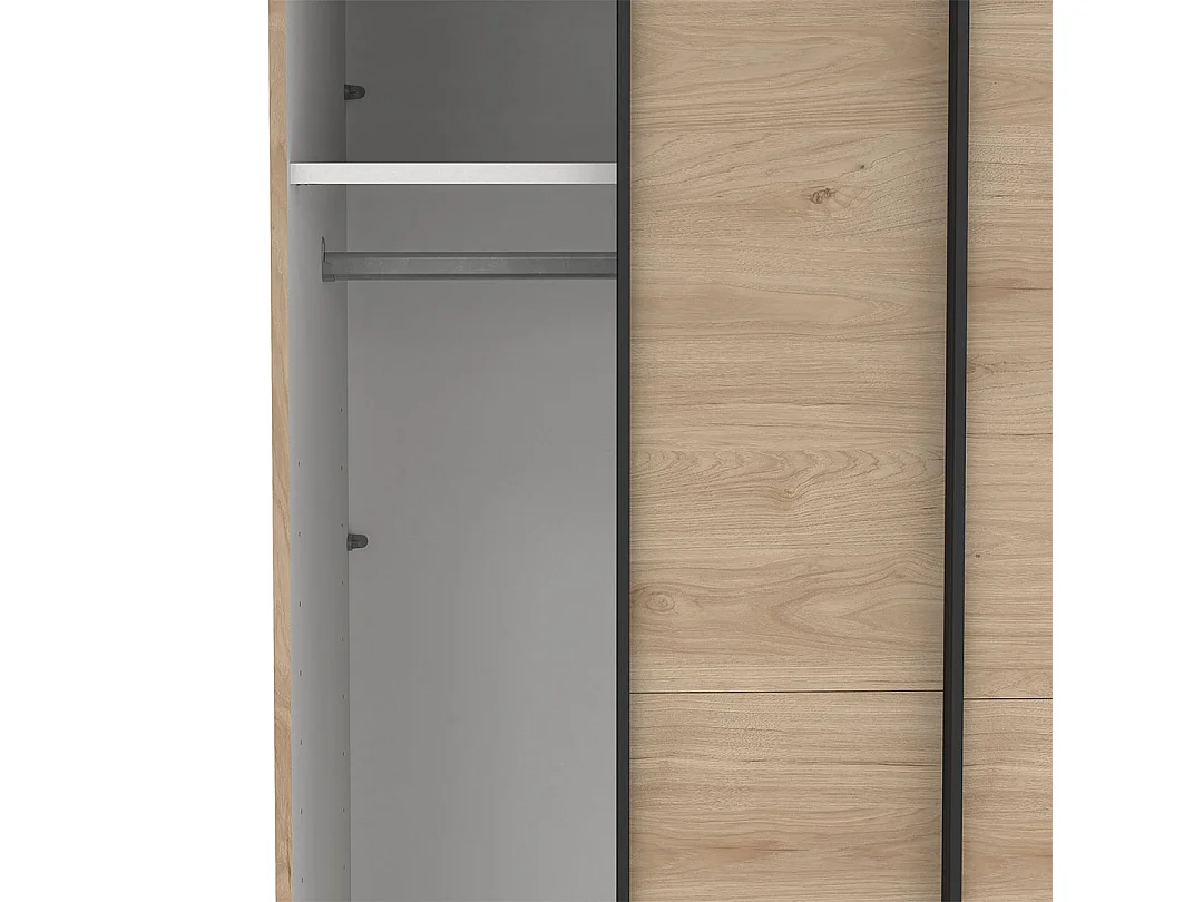 Como Schiebetürenschrank 2 Türen 120x220cm Eiche Dekor.