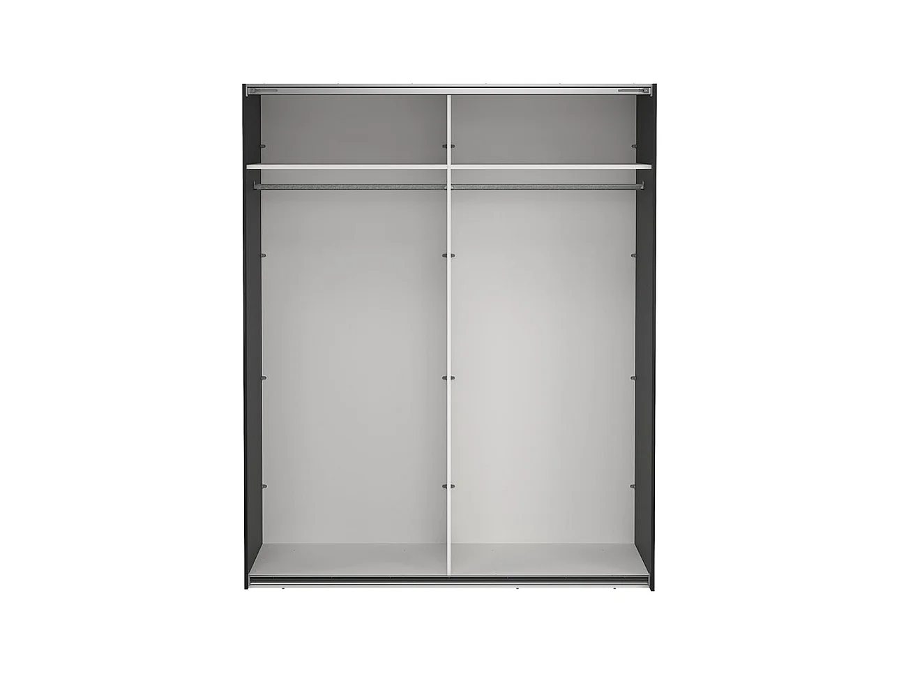 Como armoire coulissante 2 portes 180x220cm noir mat.