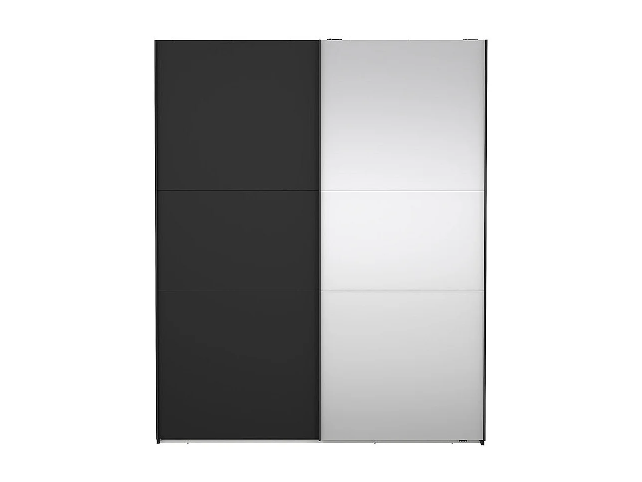 Como armoire coulissante 2 portes 180x220cm noir mat.