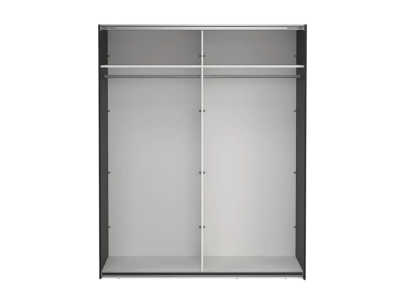 Como armoire coulissante 2 portes 180x220cm noir mat.