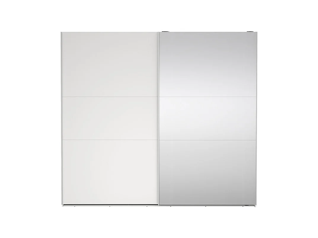 Como armoire coulissante 2 portes 245x220cm blanc.
