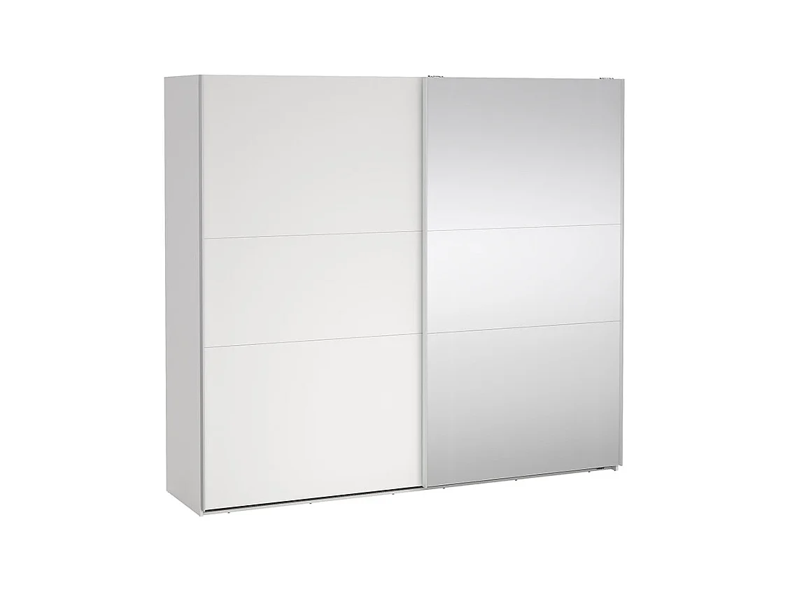 Como armoire coulissante 2 portes 245x220cm blanc.