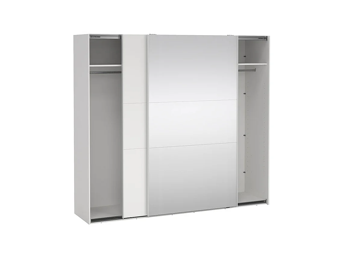 Como armoire coulissante 2 portes 245x220cm blanc.