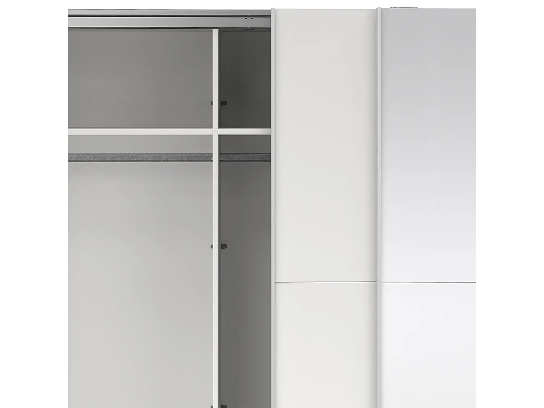 Como armoire coulissante 2 portes 245x220cm blanc.