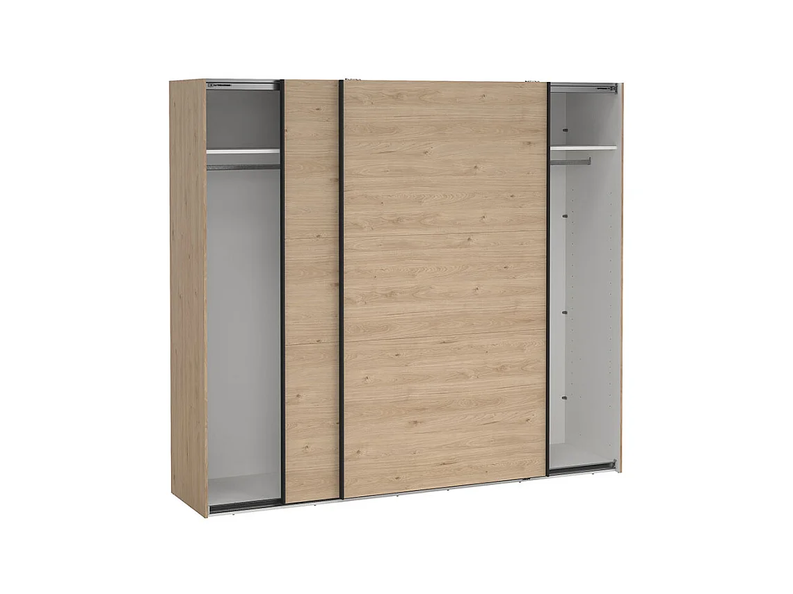 Como armoire coulissante 2 portes 245x220cm chêne décor.