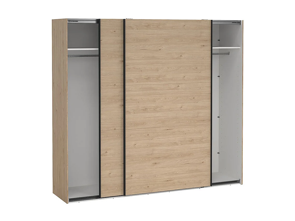 Como Schiebetürenschrank 2 Türen 245x220cm Eiche Dekor.