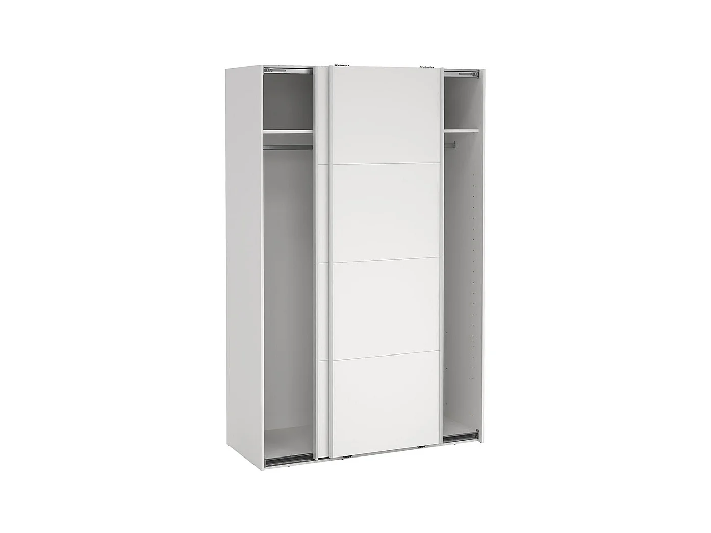 Bergamo schuifdeurkast 2 deuren 140x220cm wit.