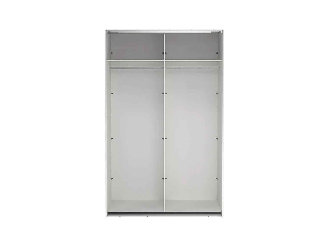 Bergamo schuifdeurkast 2 deuren 140x220cm wit.