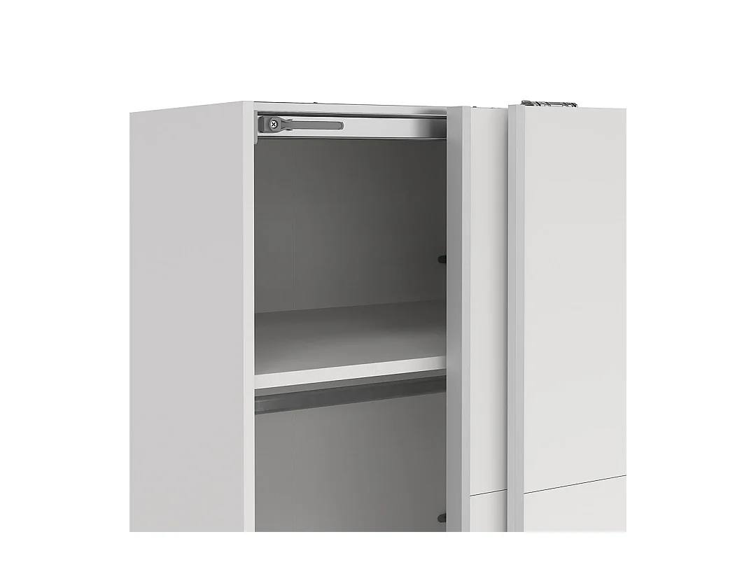 Bergamo schuifdeurkast 2 deuren 140x220cm wit.