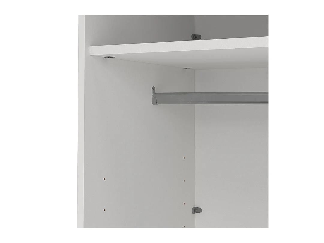 Bergamo schuifdeurkast 2 deuren 140x220cm wit.