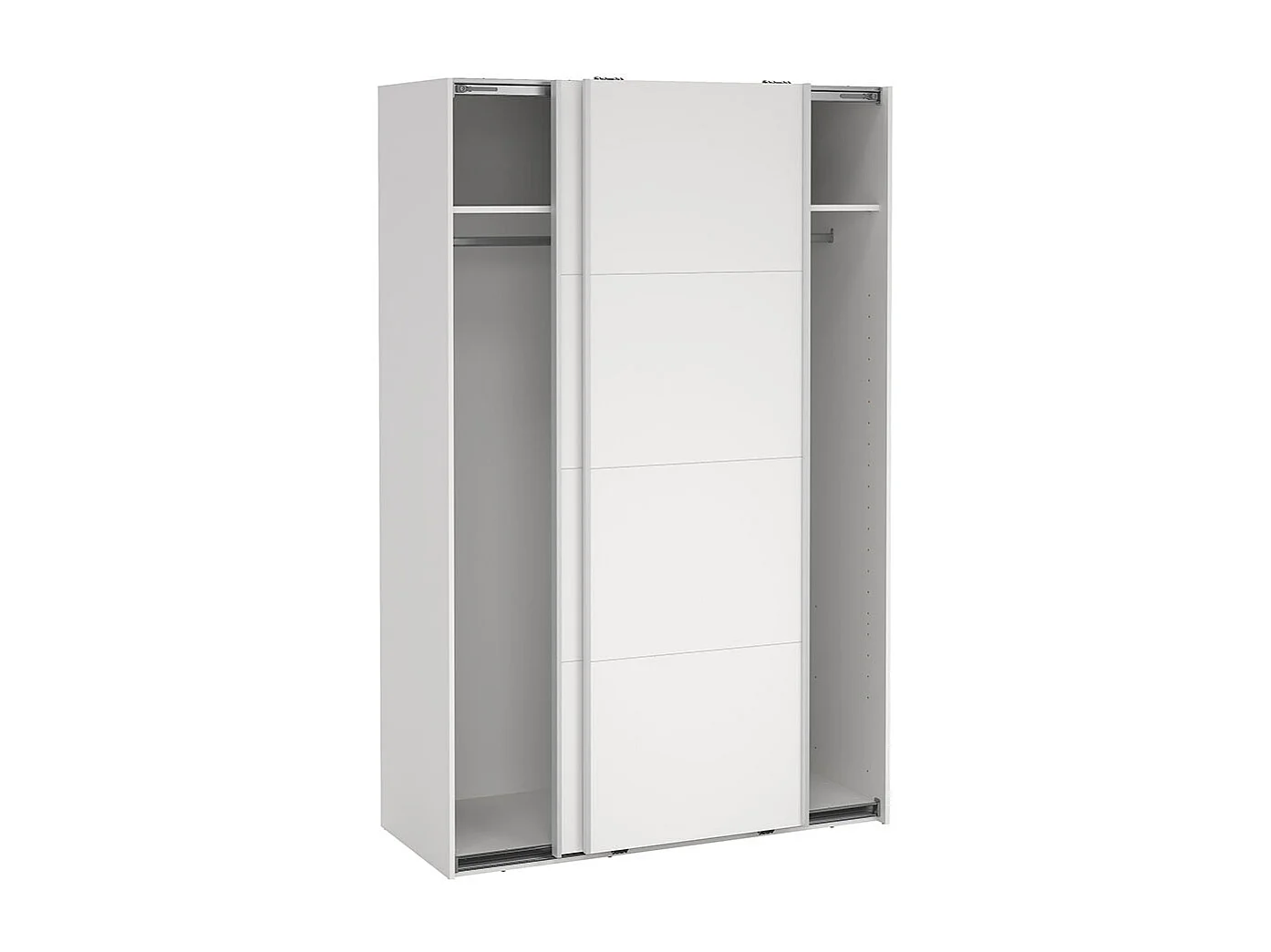 Bergamo armoire coulissante 2 portes 140x220cm blanc.