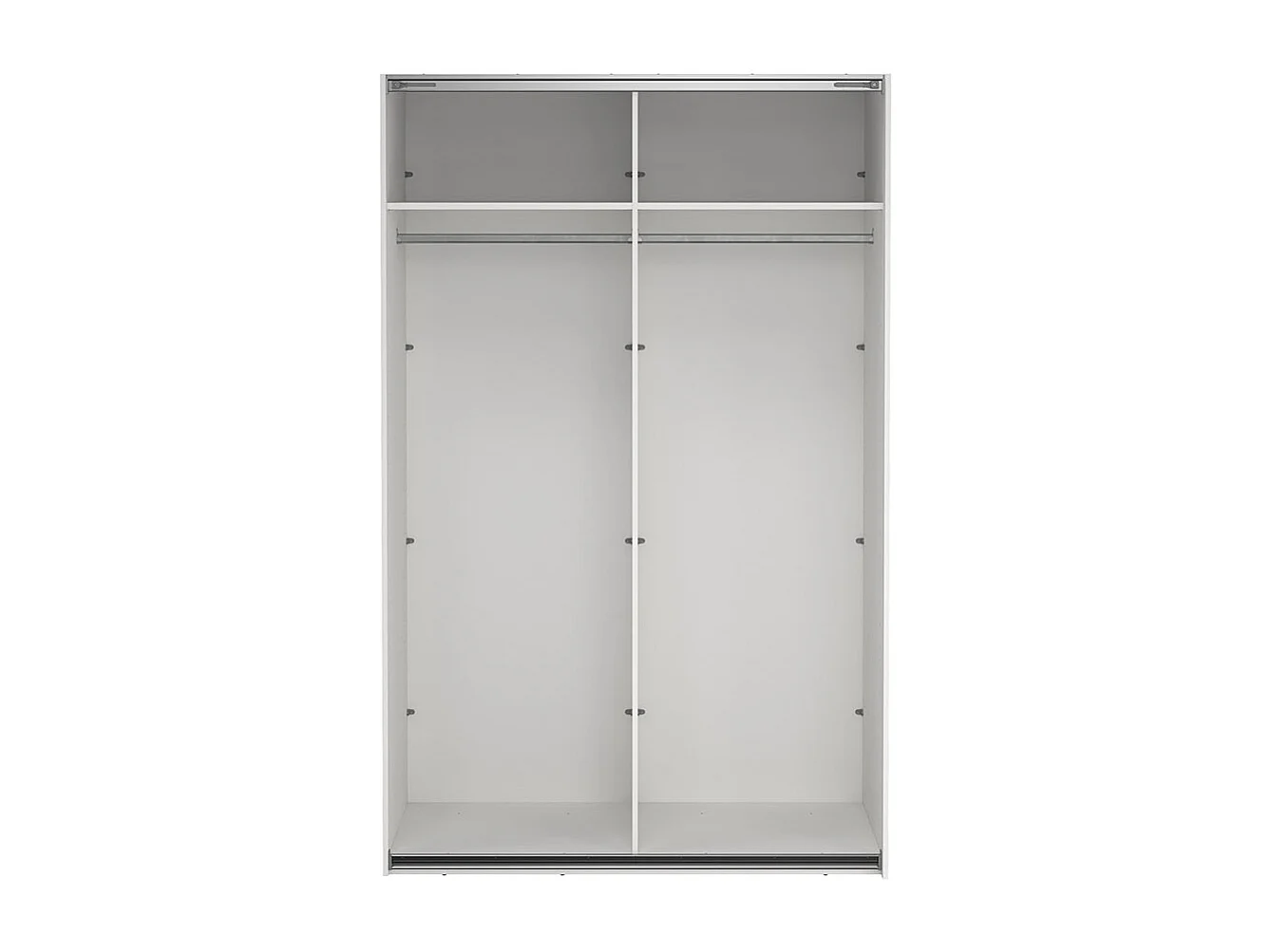 Bergamo armoire coulissante 2 portes 140x220cm blanc.
