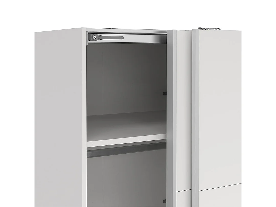 Bergamo armoire coulissante 2 portes 140x220cm blanc.