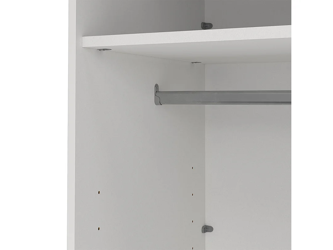 Bergamo armoire coulissante 2 portes 140x220cm blanc.