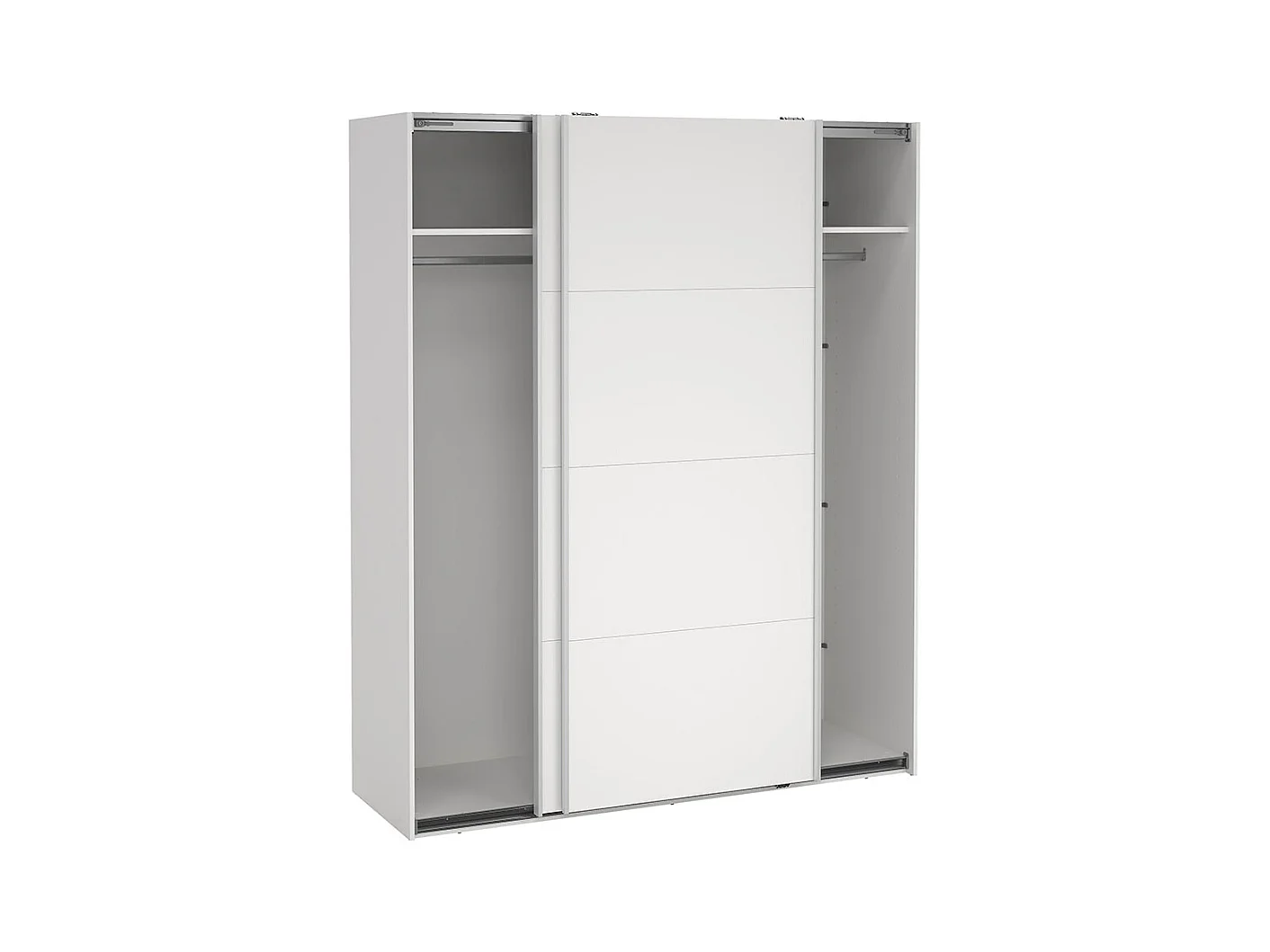 Bergamo schuifdeurkast 2 deuren 180x220cm wit.