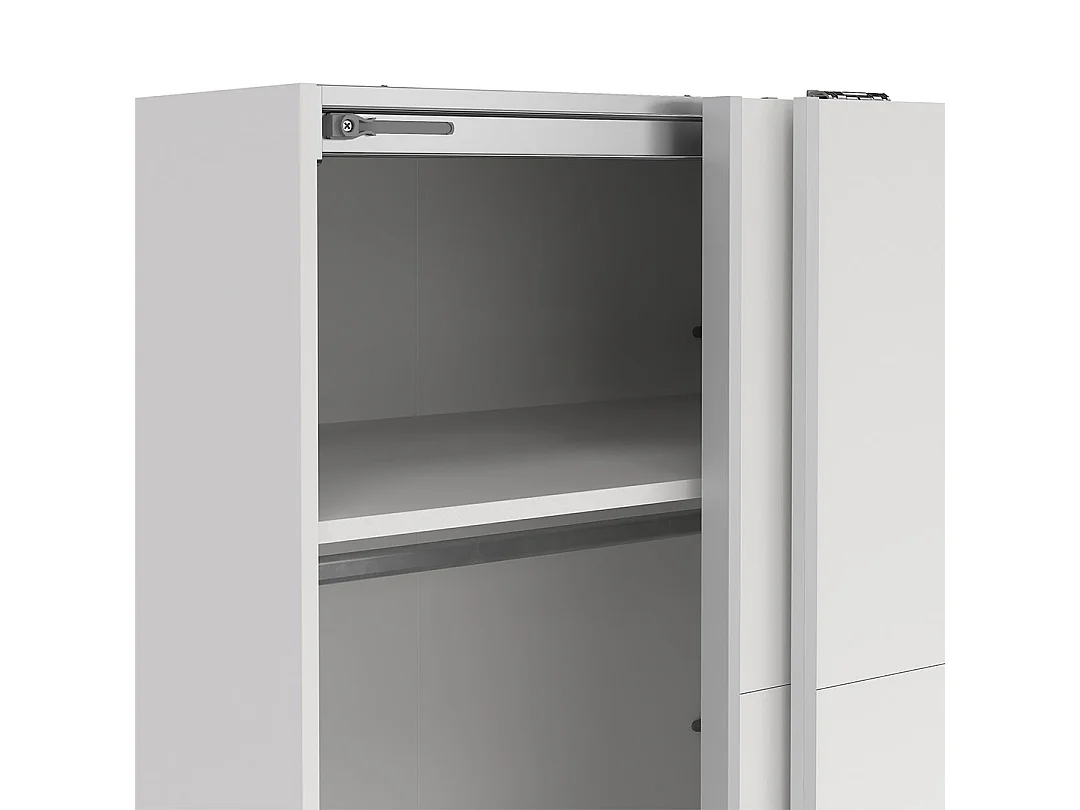 Bergamo Schiebetürenschrank 2 Türen 180x220cm weiß.