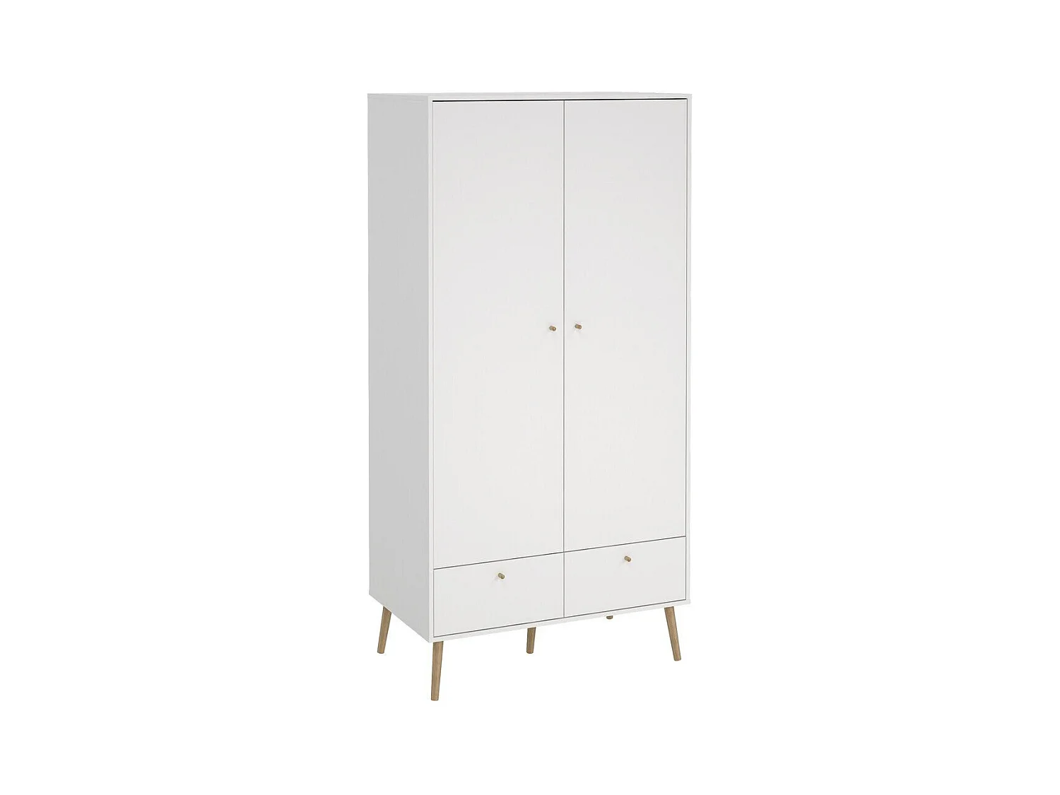 Armoire 2 portes et 2 tiroirs avec pieds en bois H200,1 cm - TARP