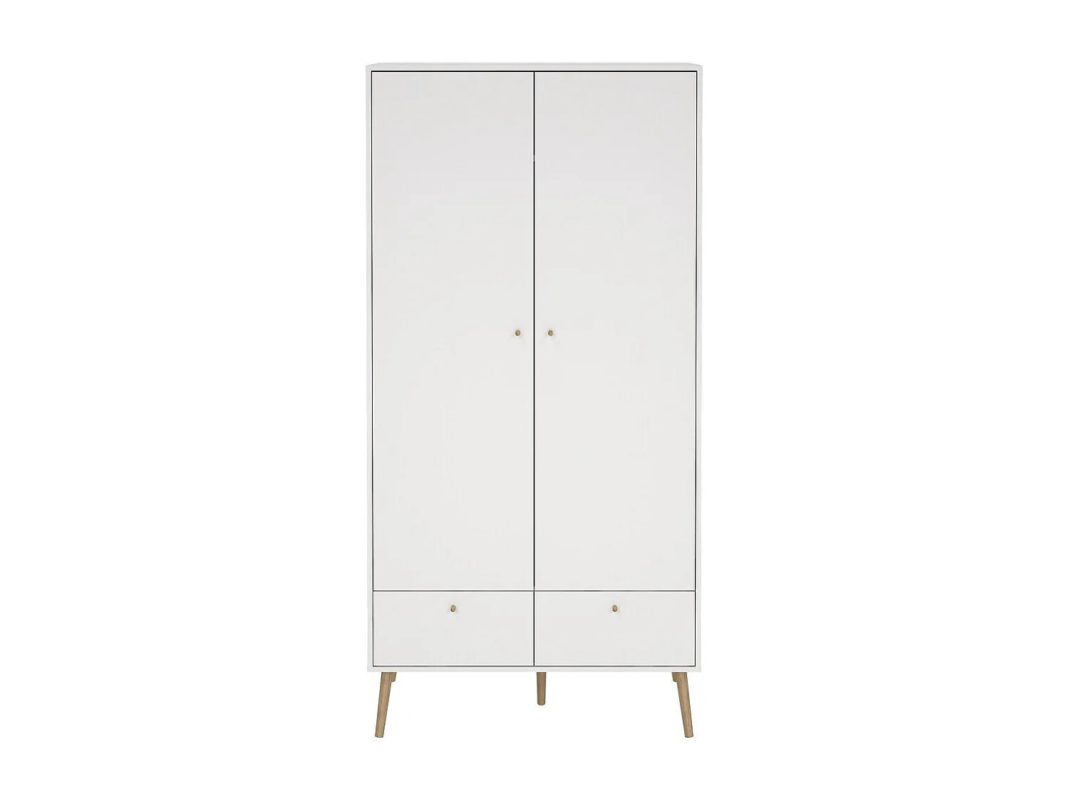 Armoire 2 portes et 2 tiroirs avec pieds en bois H200,1 cm - TARP