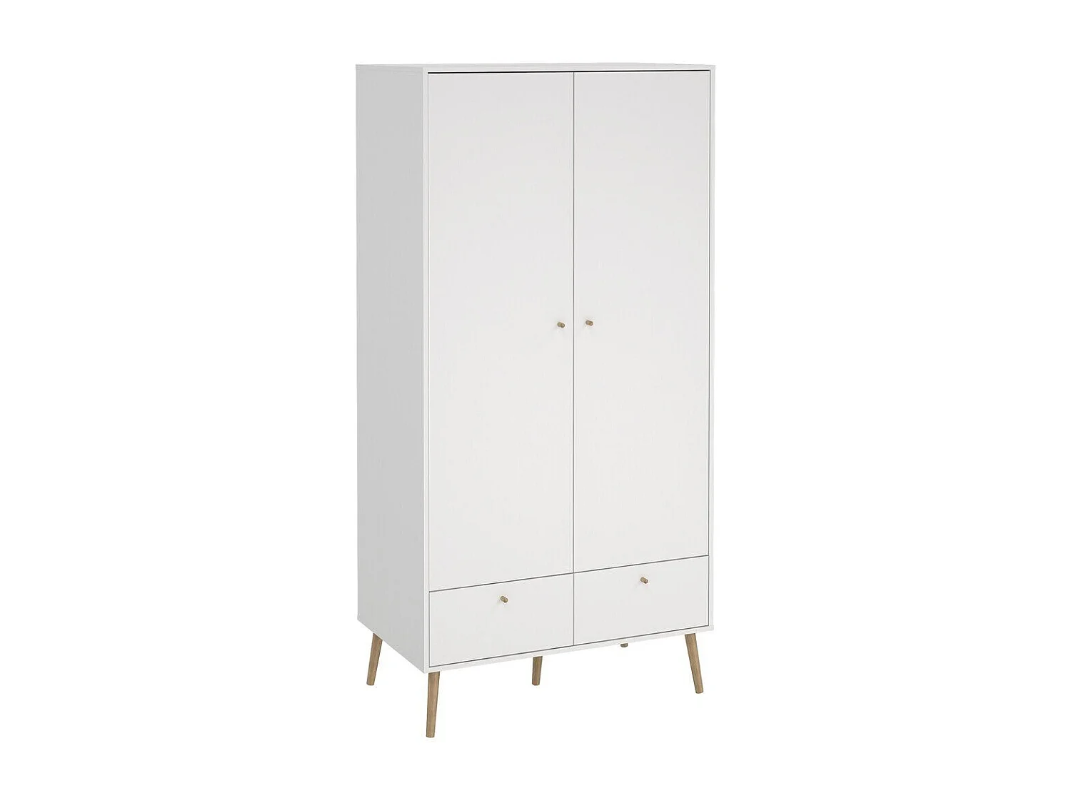 Armoire 2 portes et 2 tiroirs avec pieds en bois H200,1 cm - TARP