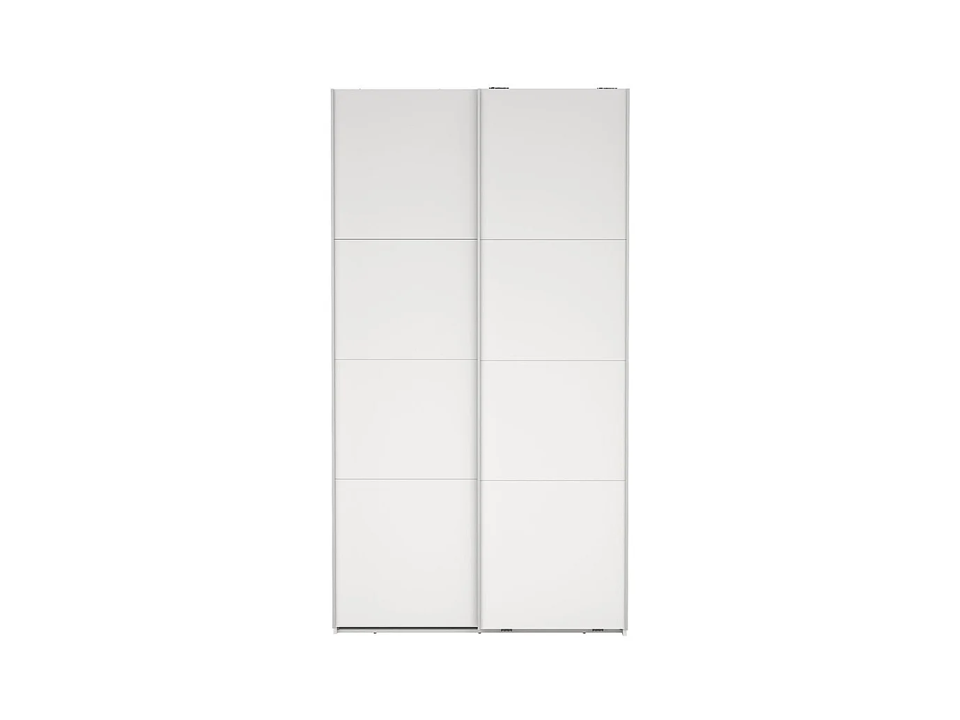 Catania Kleiderschrank 221x119x67cm, 2 Schiebetüren weiß.