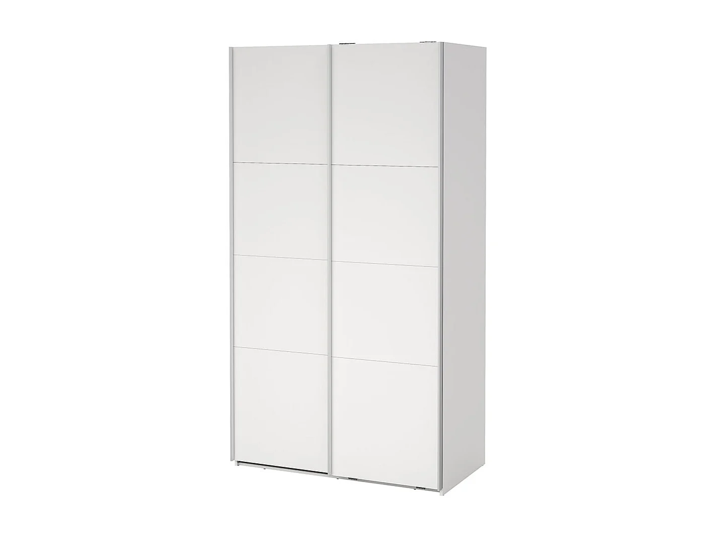 Catania Kleiderschrank 221x119x67cm, 2 Schiebetüren weiß.